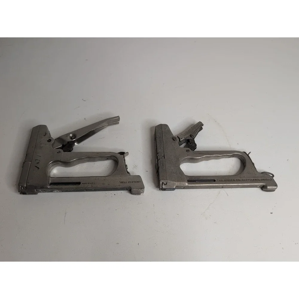 Vintage Lot Of 2 HELLER Bell System Staplers Tacker Brooklyn, NY USA MADE